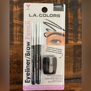 L.A. Colors Eyeliner & Brow Pencil Duo in Black